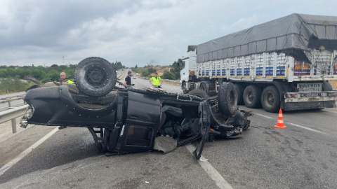 Bursa'nın kaygan yolları kazaya neden oldu!