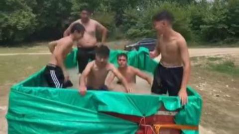 Sıcaktan bunalan Bursalı gençler bu yolu seçti!