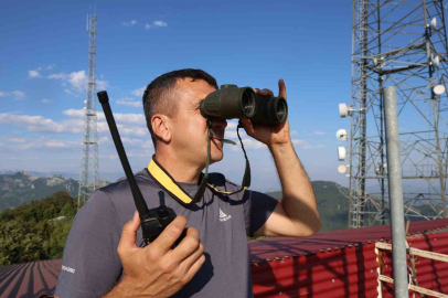 Yangına duyarlı dijital gözler yeşil vatan nöbetinde
