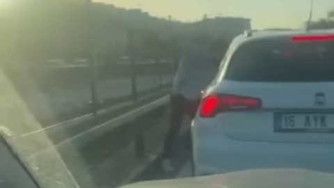 Bursa trafiğinde yumruklar konuştu