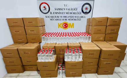 Samsun’da 3 ton kaçak etil alkol ele geçirildi
