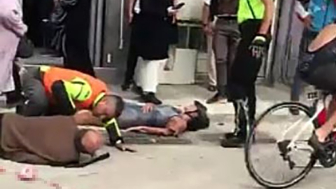 Bisiklet yarışında talihsiz kaza