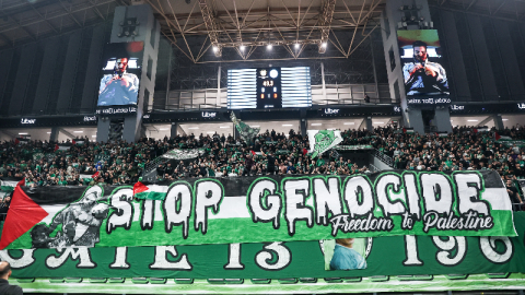 Panathinaikos taraftarından Filistin'e destek