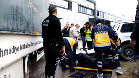 Kamyonetin çarptığı kadın yaralandı