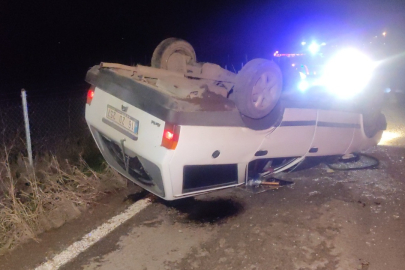 Bursa'da otomobil takla attı: 2 yaralı