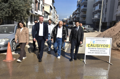 Başkan Karabatı Emirsultan’daki asfalt çalışmaları yerinde inceledi