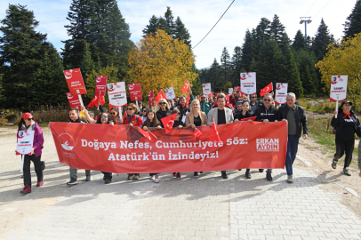 Uludağ’da Cumhuriyetin izinde 102. yıl yürüyüşü