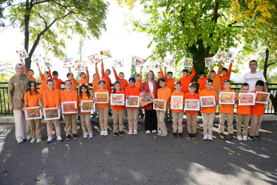 Osmangazi'de minik eller sonbaharı sanata dönüştürdü