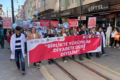 Bursa’da Dünya Diyabet Günü için farkındalık yürüyüşü