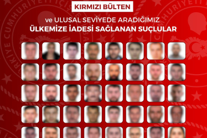 Kırmızı bültenle aranan 61 suçlu Türkiye’ye getirildi