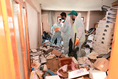 Osmangazi’de çöp eve müdahale: 20 ton atık tahliye edildi