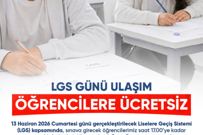 Bursa'da LGS günü öğrencilere ulaşım ücretsiz