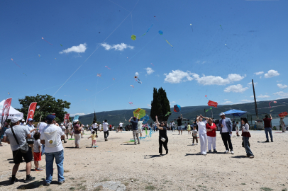 Renkli uçurtmalar Gölyazı semalarını süsledi